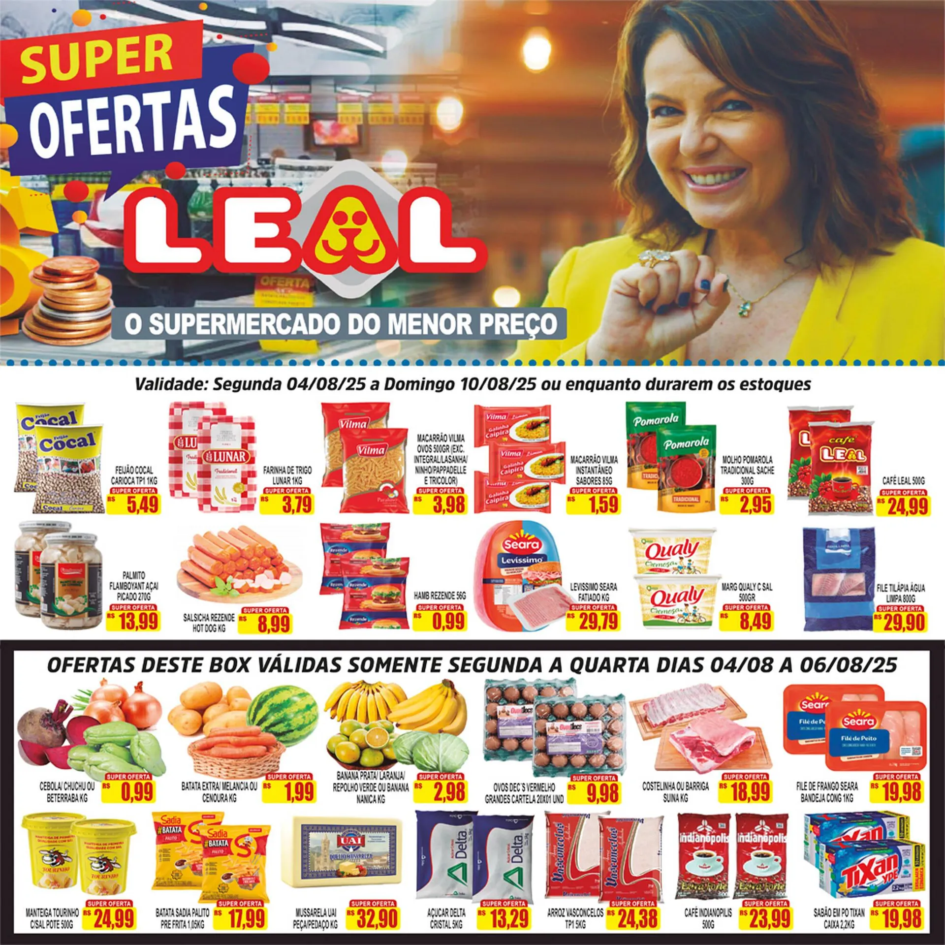 Encarte de Catálogo Supermercado leal 4 de agosto até 10 de agosto 2025 - Pagina 2