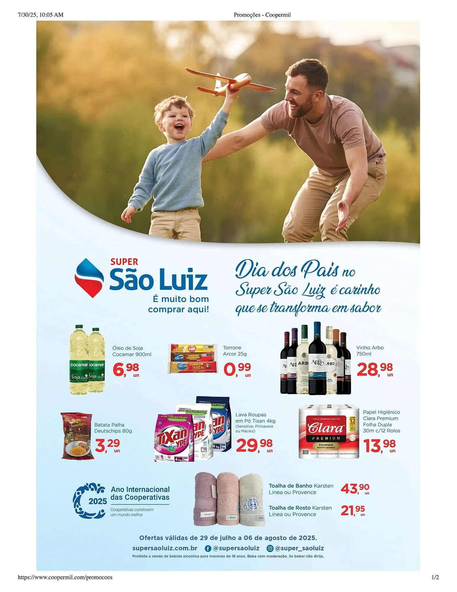 Encarte de Catálogo Super São Luiz 30 de julho até 6 de agosto 2025 - Pagina 1