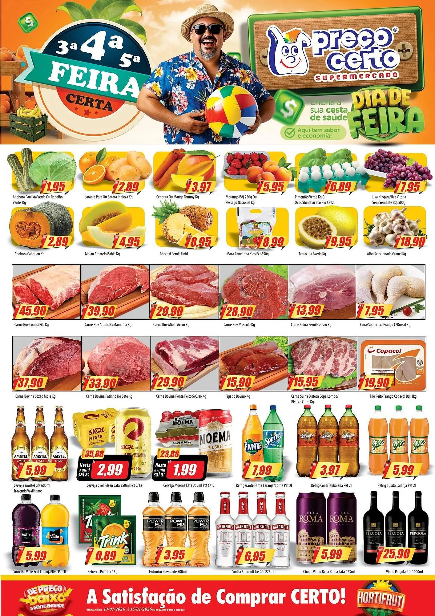 Encarte de Catálogo Preço Certo 13 de janeiro até 15 de janeiro 2026 - Pagina 1