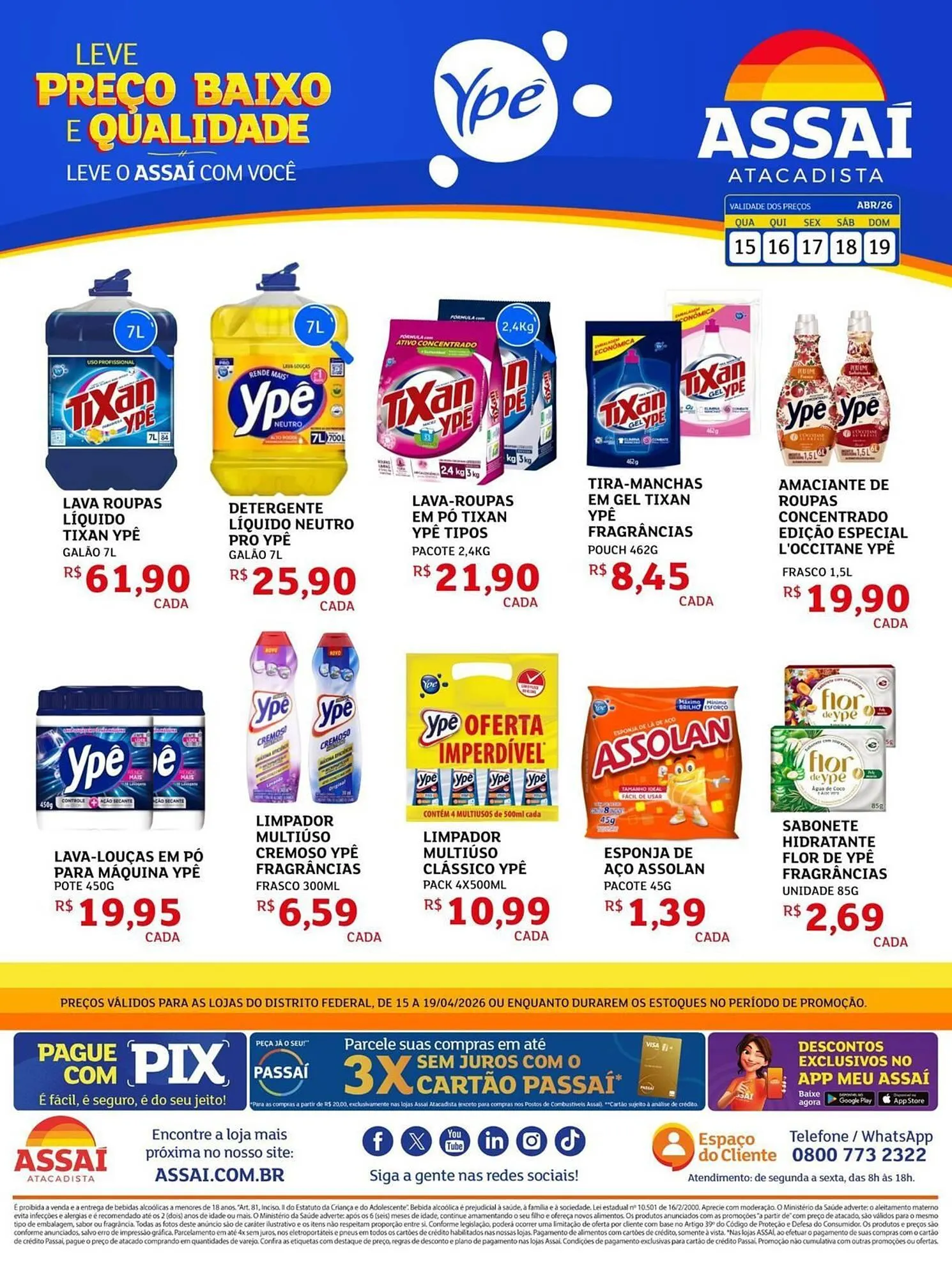 Encarte de Encarte Assaí Atacadista 15 de abril até 19 de abril 2026 - Pagina 1