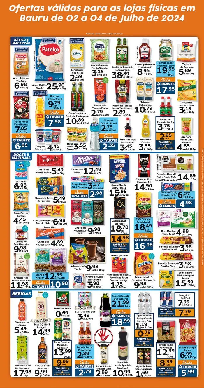 Encarte de Ofertas Tauste Bauru 2 de julho até 4 de julho 2024 - Pagina 3