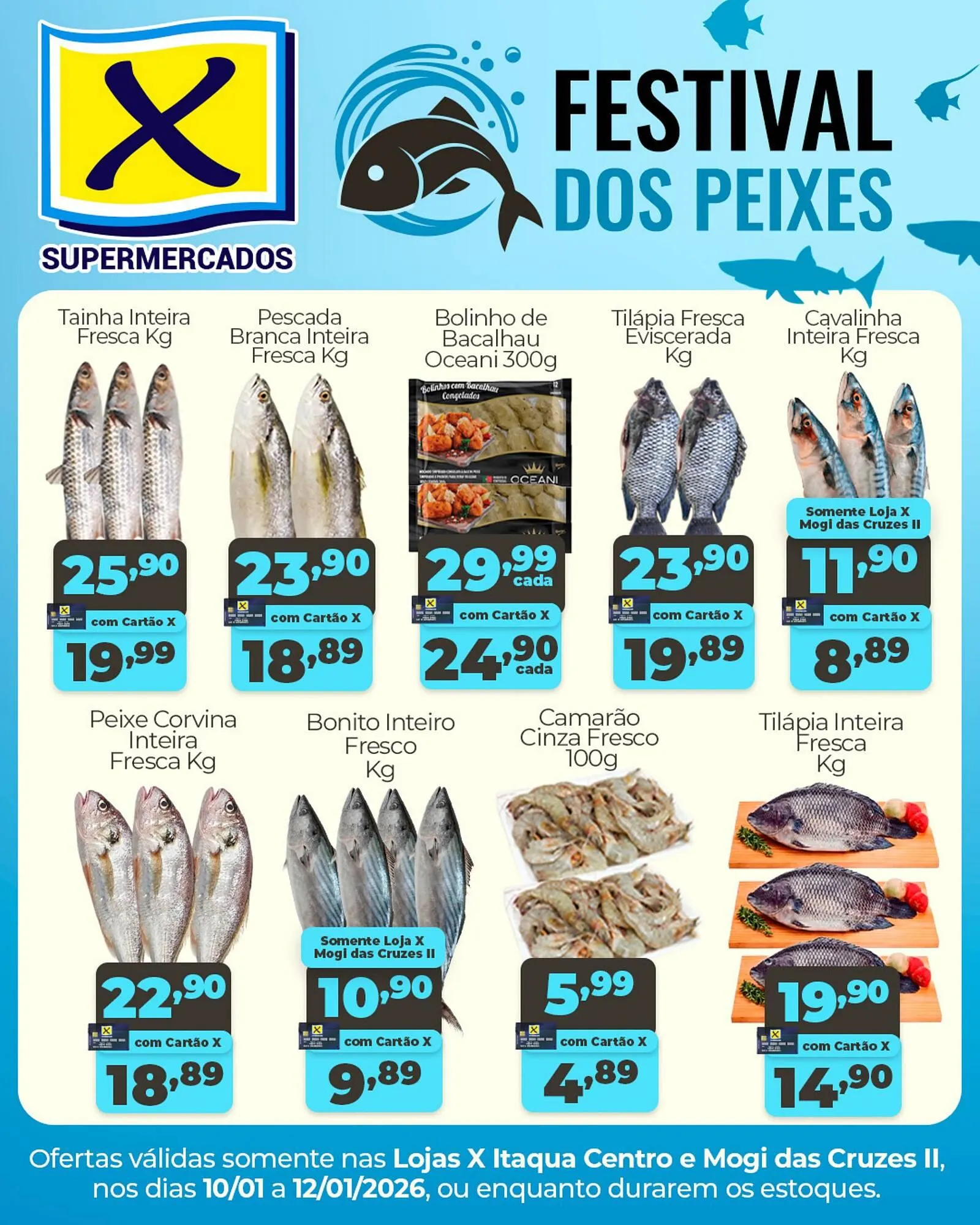 Encarte de Folheto X Supermercados 10 de janeiro até 12 de janeiro 2026 - Pagina 1