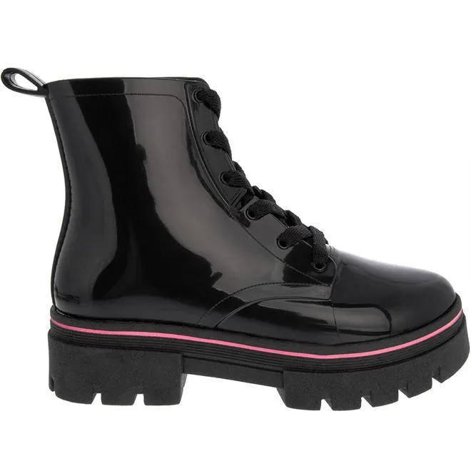 Bota Coturno Infantil Gabrielinha Tratorada Pespontos Preto