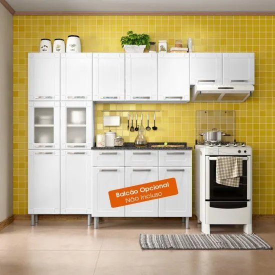 Cozinha Planejada Bertolini Multipla - 11 Portas - Branco