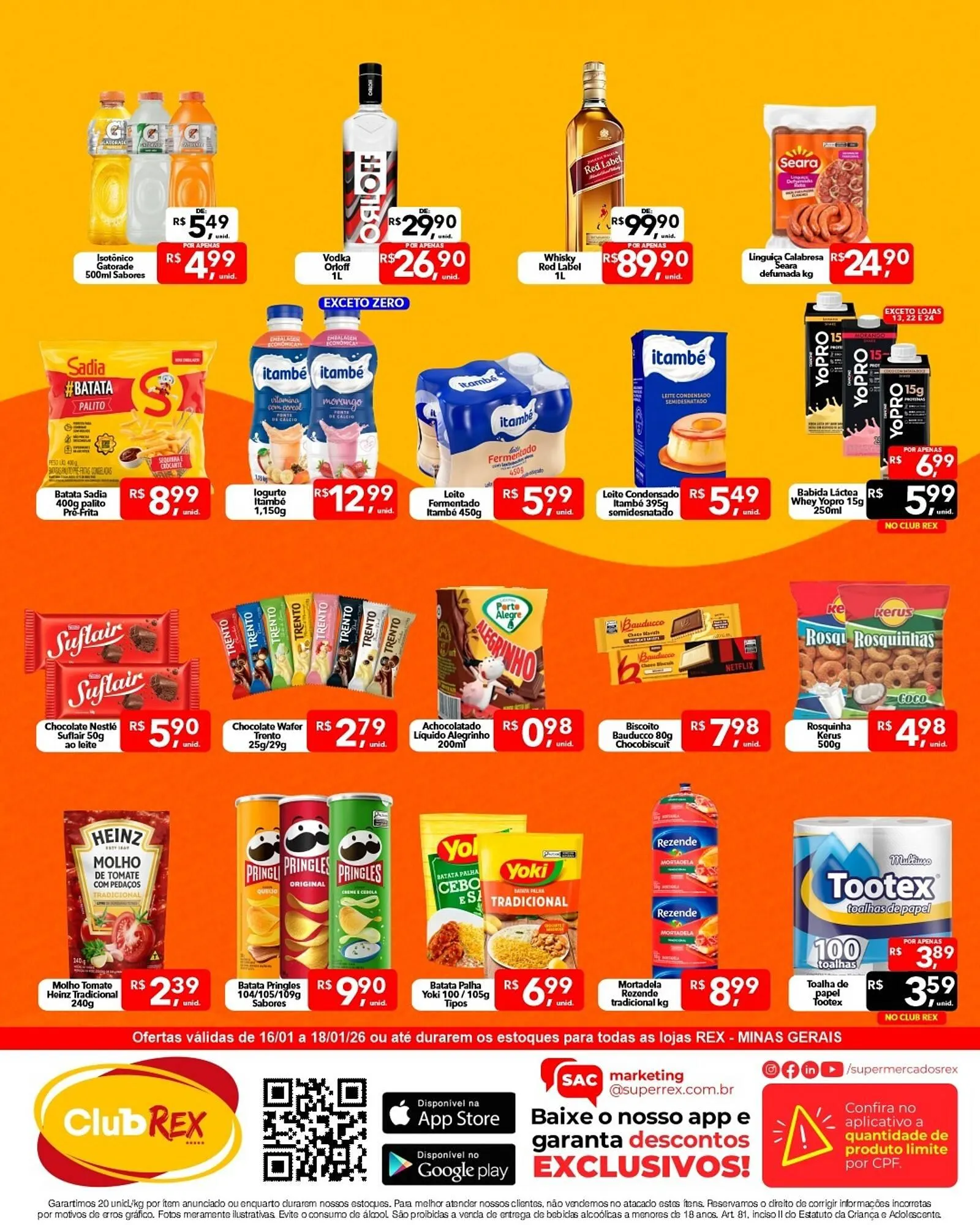 Encarte de Catálogo Supermercados Rex 16 de janeiro até 18 de janeiro 2026 - Pagina 2