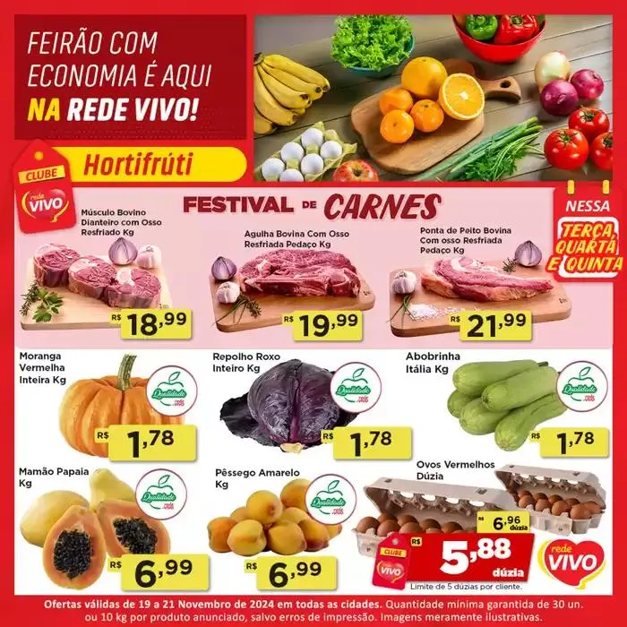 Encarte de Ofertas Rede Vivo 19 de novembro até 24 de novembro 2024 - Pagina 1