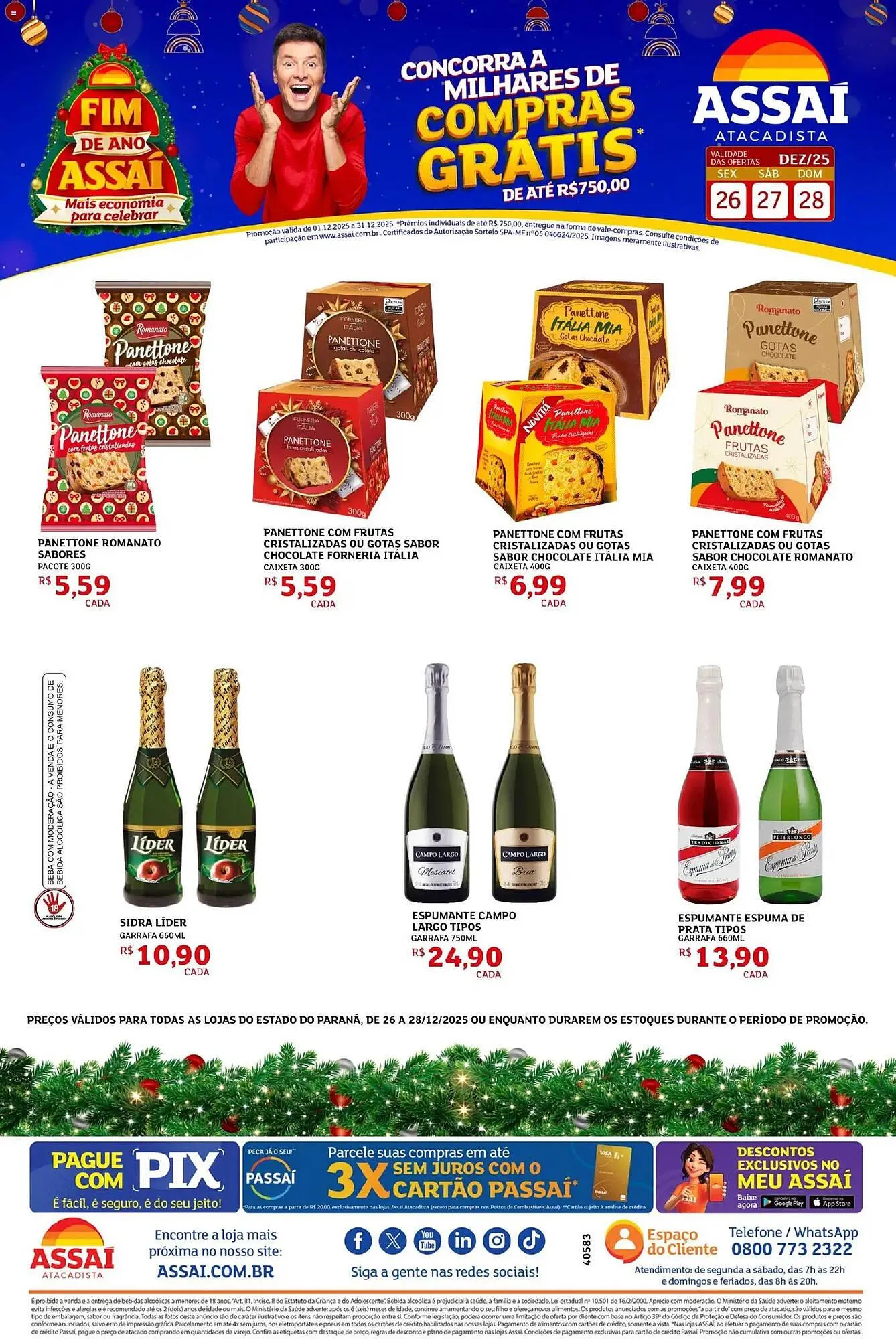 Encarte de Encarte Assaí Atacadista 26 de dezembro até 28 de dezembro 2025 - Pagina 1