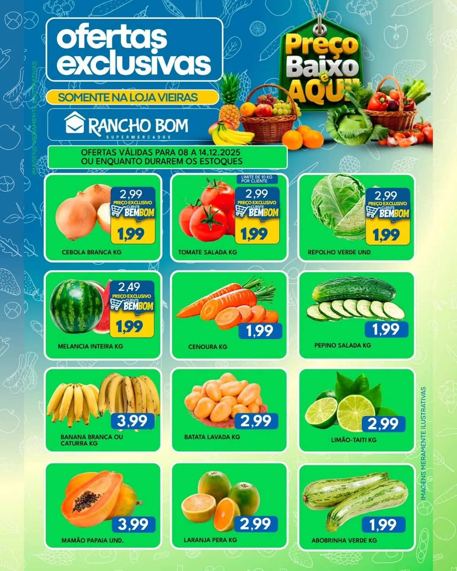 Encarte de Catálogo Rancho Bom Supermercados 8 de dezembro até 14 de dezembro 2025 - Pagina 1