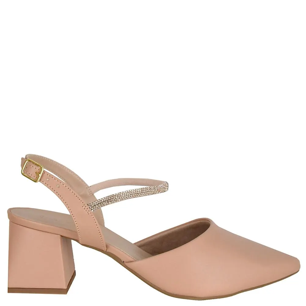 SAPATO SALTO QUADRADO MEDIO CHANEL STRASS DI SANTINNI