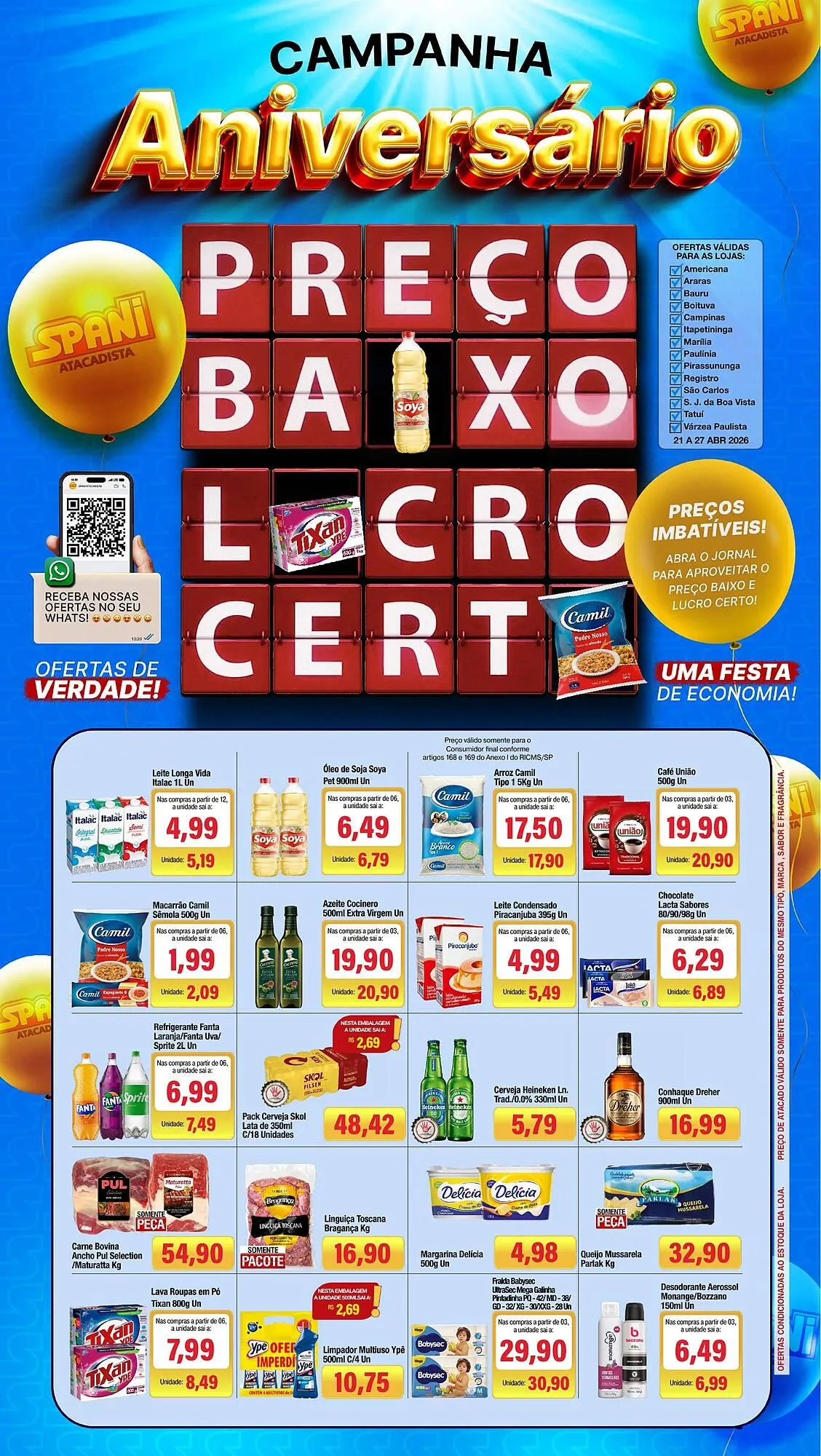 Encarte de Folheto Spani Atacadista 21 de abril até 27 de abril 2026 - Pagina 1