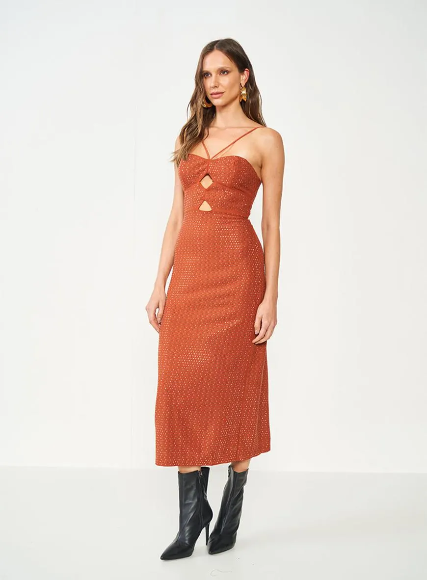 Vestido Slim Com Aplicação