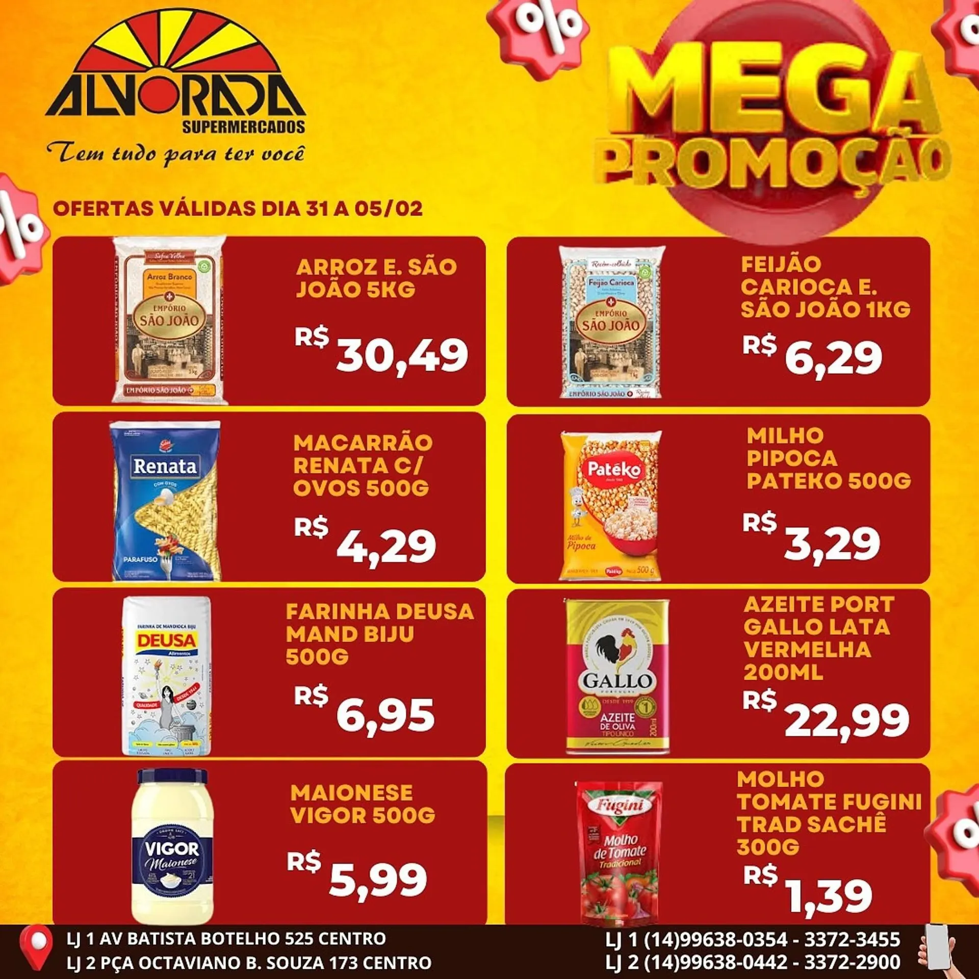 Encarte de Catálogo Alvorada Supermercados 31 de janeiro até 5 de fevereiro 2025 - Pagina 1