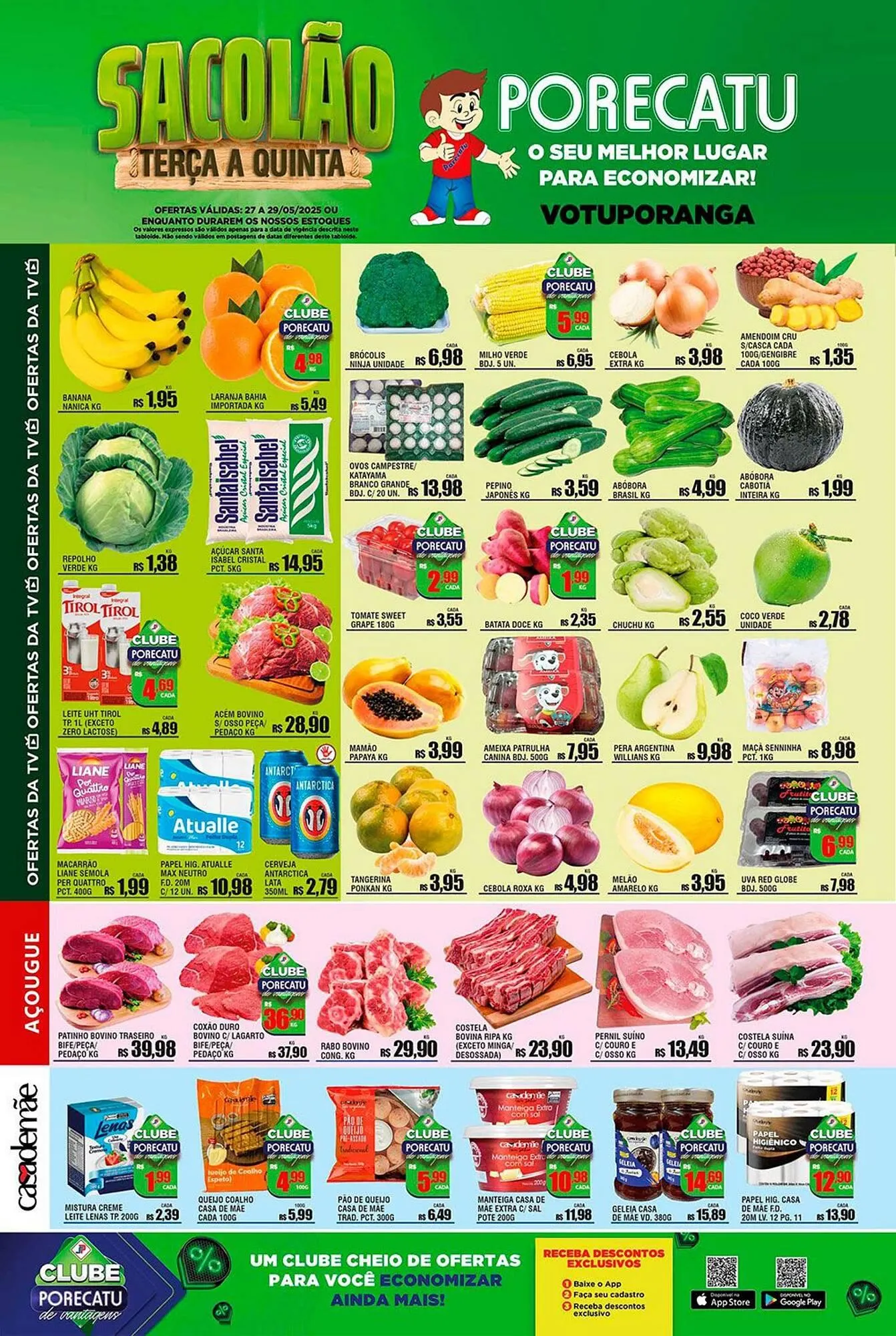 Encarte de Catálogo Supermercado Porecatu 28 de maio até 29 de maio 2025 - Pagina 1