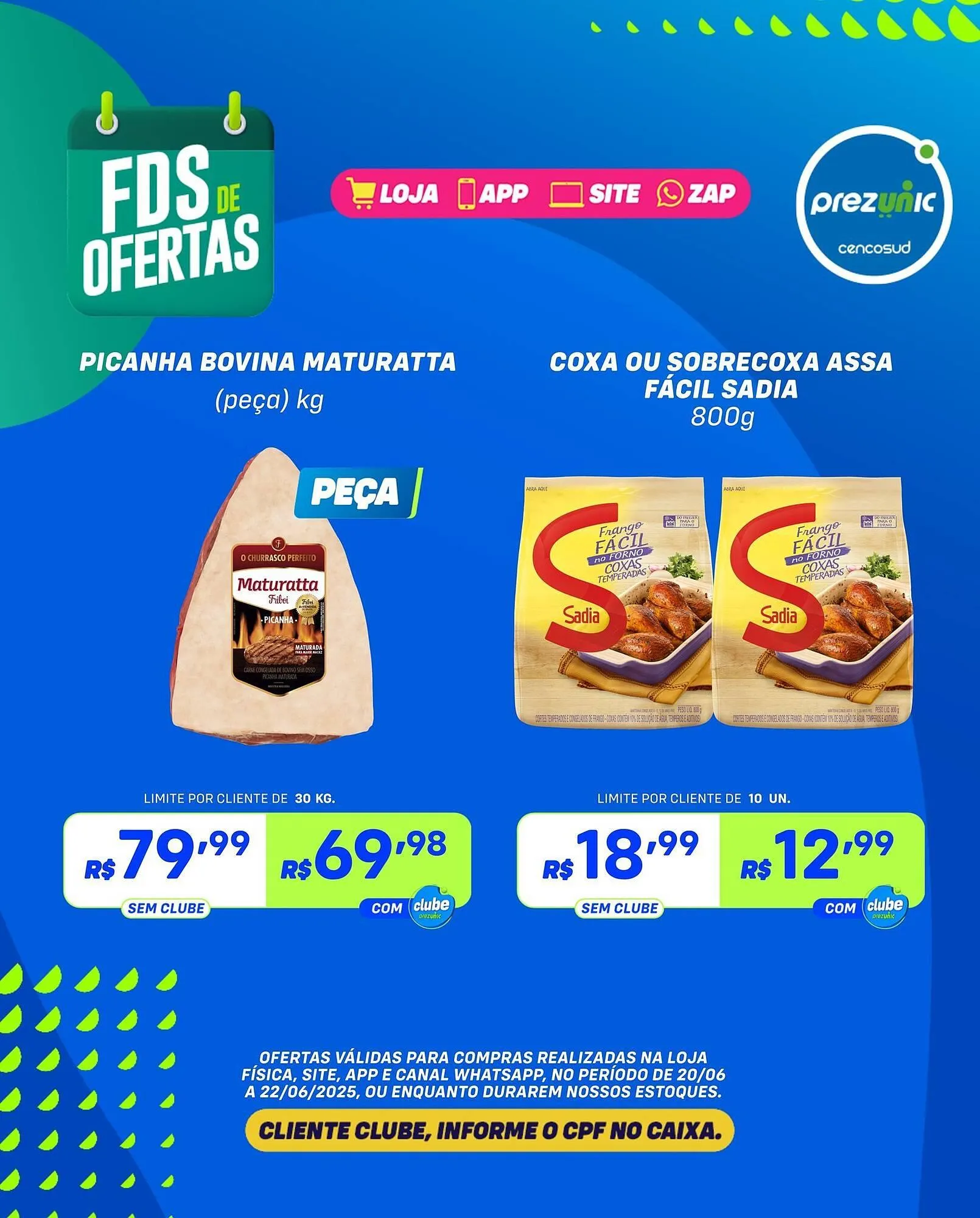 Encarte de Catálogo Prezunic 20 de junho até 22 de junho 2025 - Pagina 1