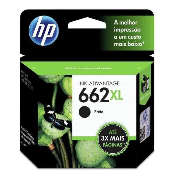Cartucho 662XL 6,5ml Preto Original CZ105AB 1 UN HP