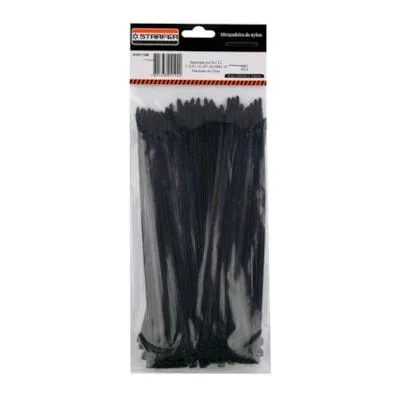 Abraçadeira de Nylon Preta 250x3,6mm Com 100 Peças - Starfer - Referência: 1011235