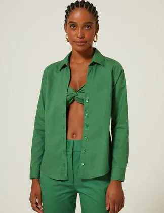 Camisa Algodão Com Top