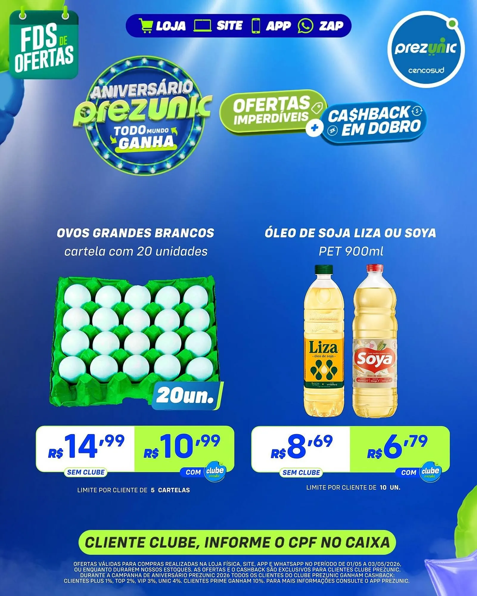 Encarte de Encarte Prezunic 1 de maio até 3 de maio 2026 - Pagina 2