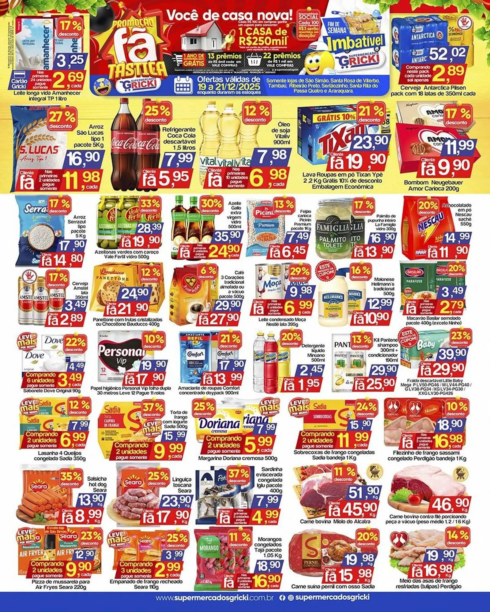 Encarte de Catálogo Supermercados Gricki 19 de dezembro até 21 de dezembro 2025 - Pagina 1