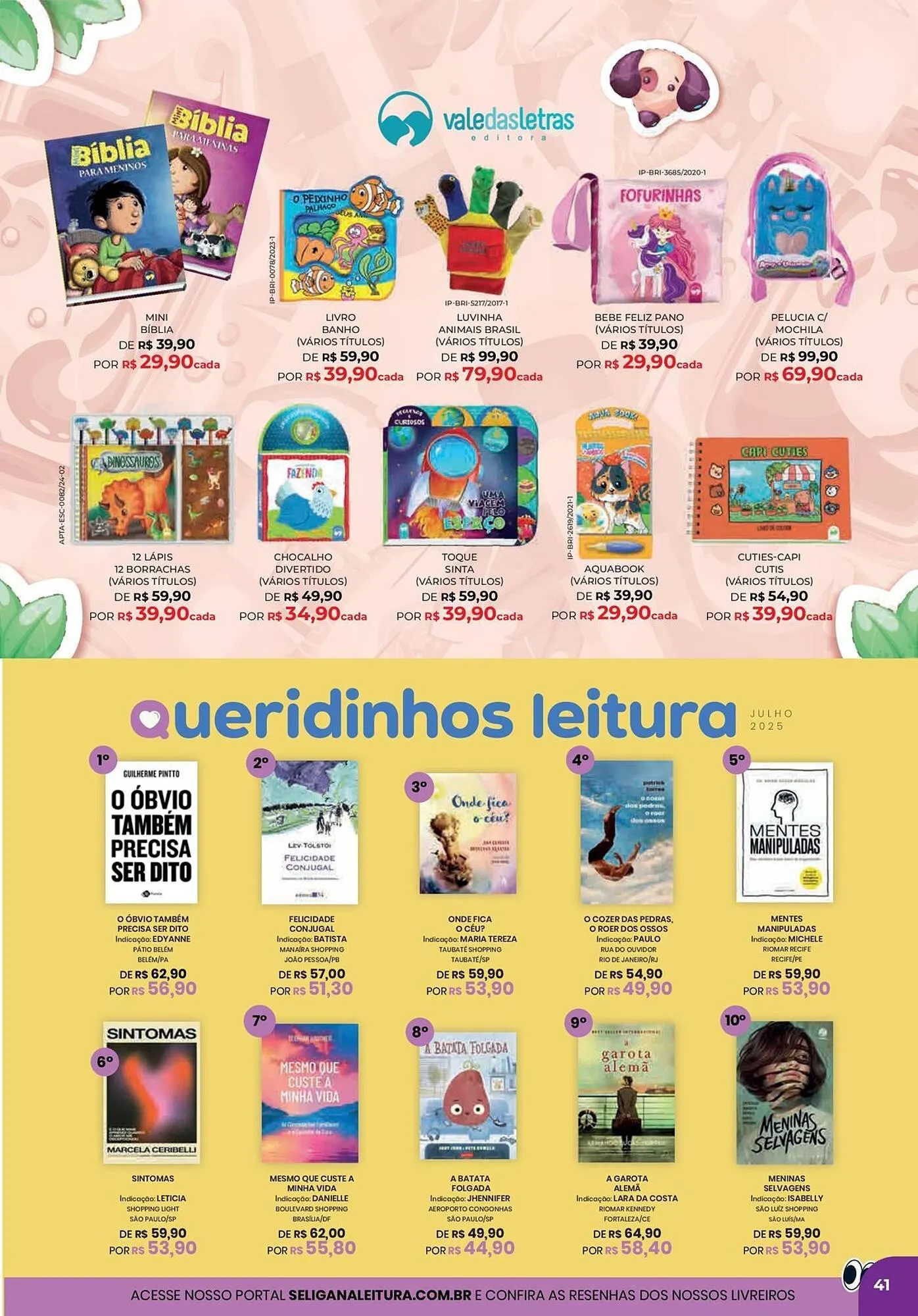 Encarte de Catálogo Livraria Leitura 1 de agosto até 30 de setembro 2025 - Pagina 41