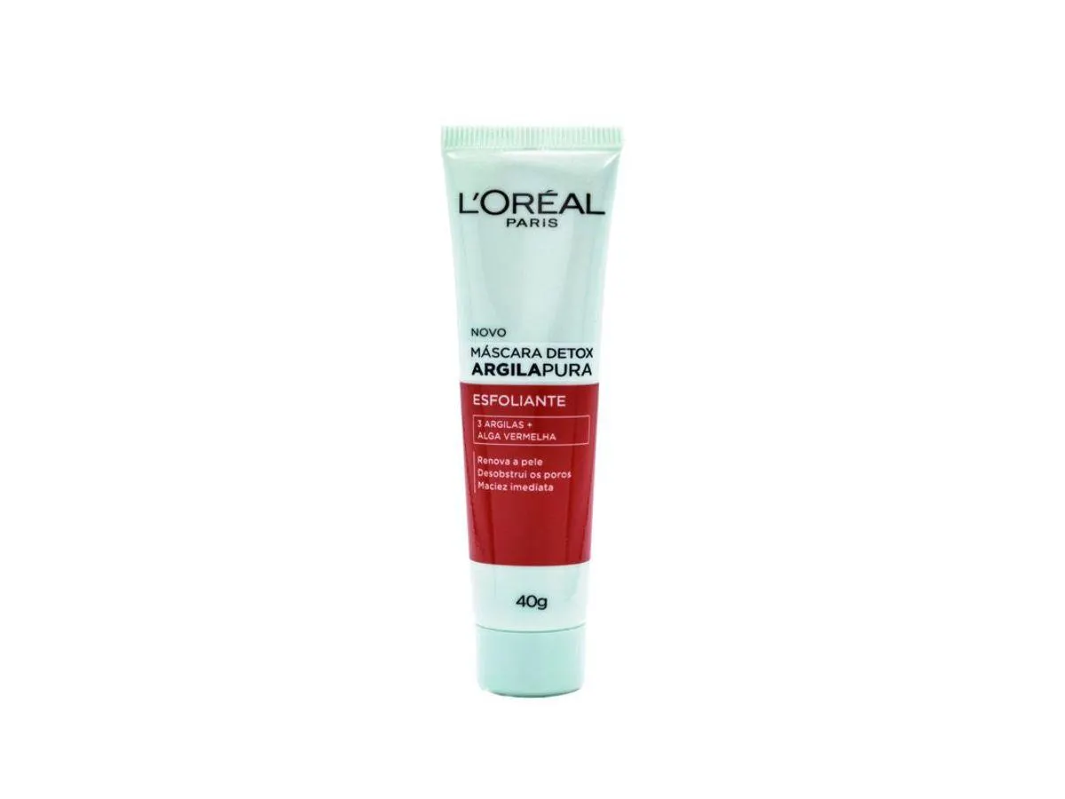 Máscara Facial L'Oréal Paris Argila Pura Detox Esfoliante 40g