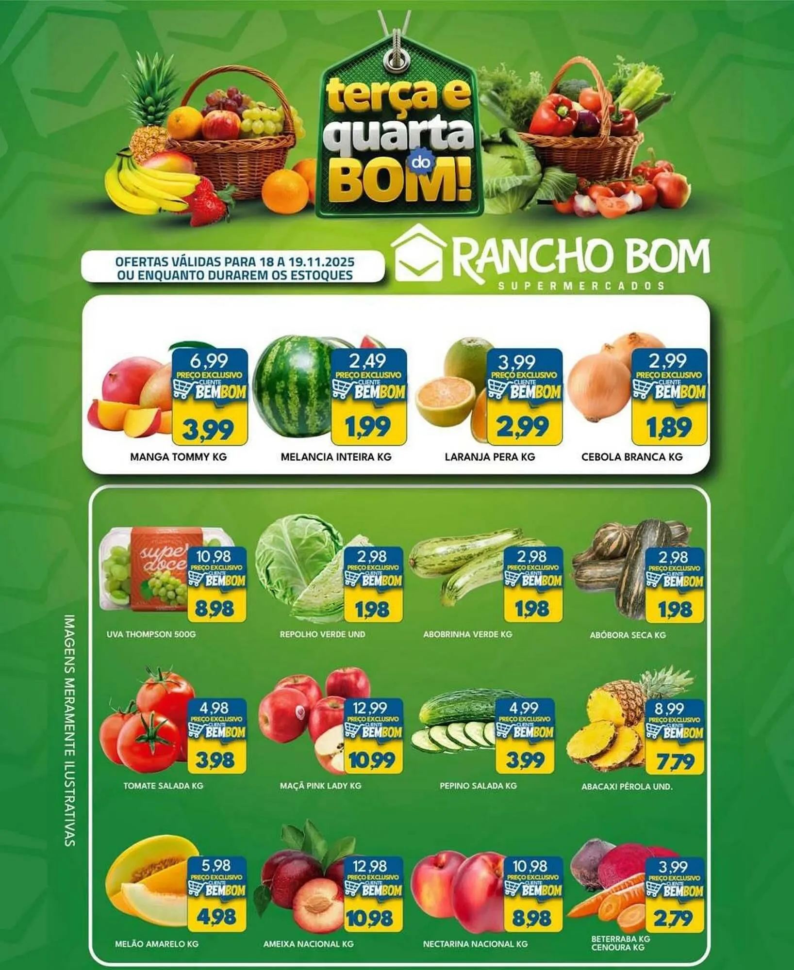 Encarte de Catálogo Rancho Bom Supermercados 18 de novembro até 19 de novembro 2025 - Pagina 1