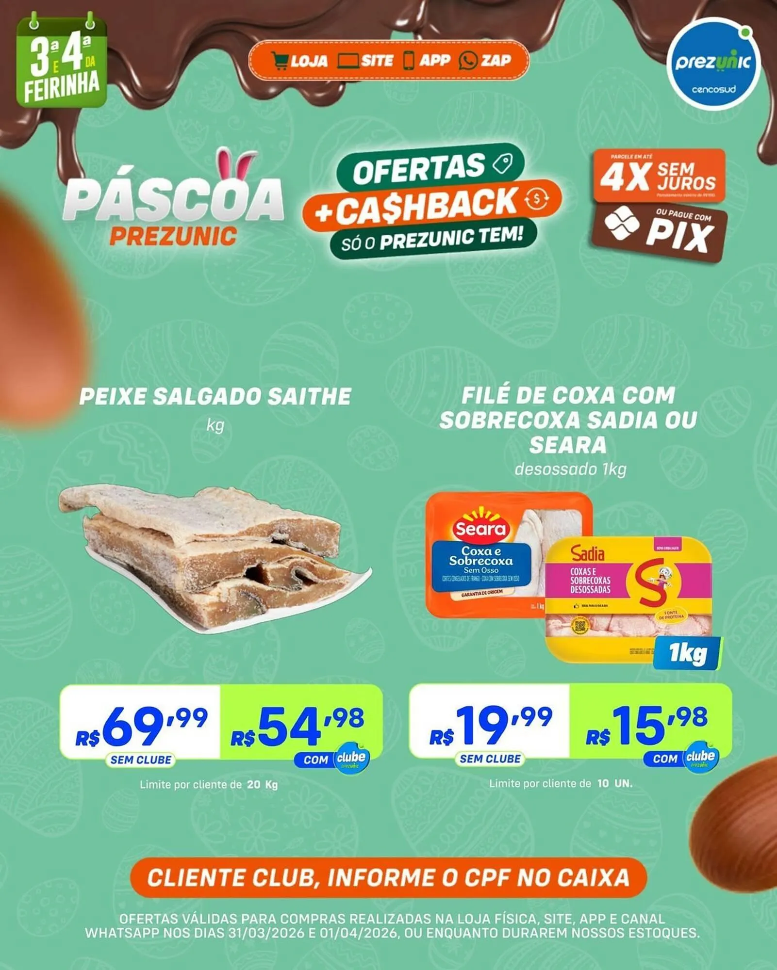 Encarte de Encarte Prezunic 31 de março até 1 de abril 2026 - Pagina 1