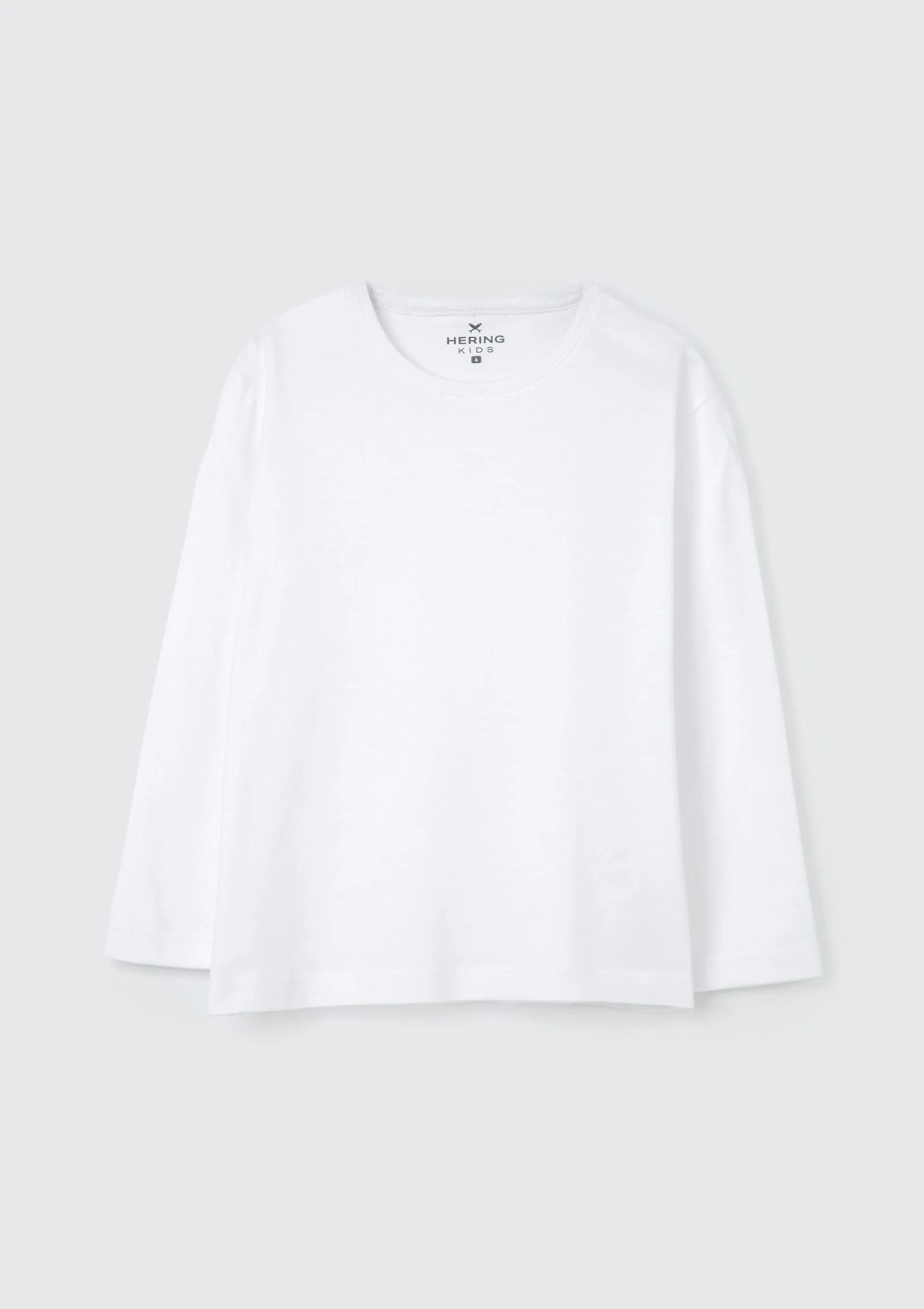 Camiseta Básica Infantil Menino Toddler Manga Longa - Branco