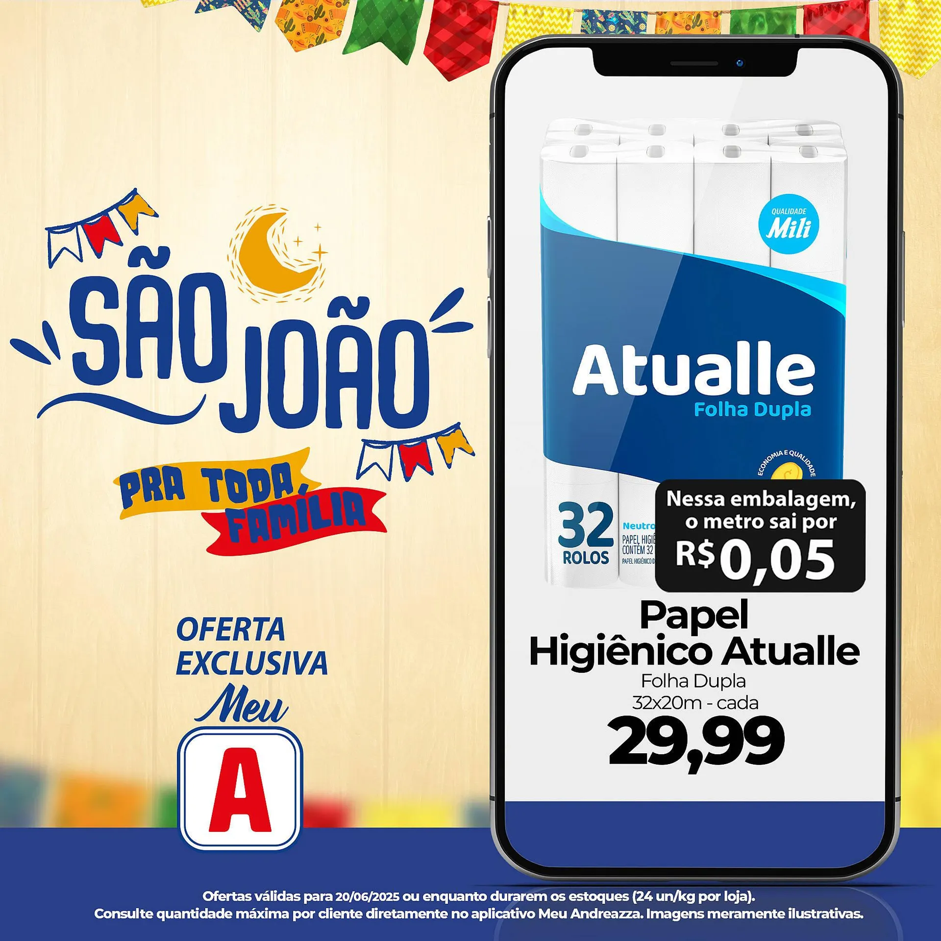 Encarte de Catálogo Supermercados Andreazza 20 de junho até 20 de junho 2025 - Pagina 1