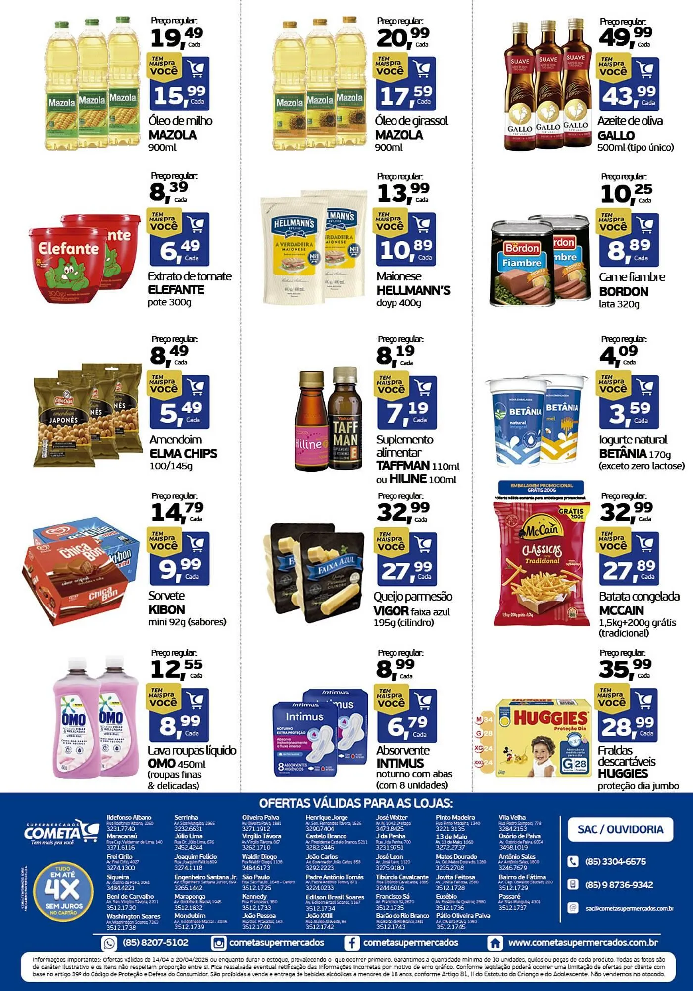 Encarte de Catálogo Cometa Supermercados 14 de abril até 20 de abril 2025 - Pagina 2