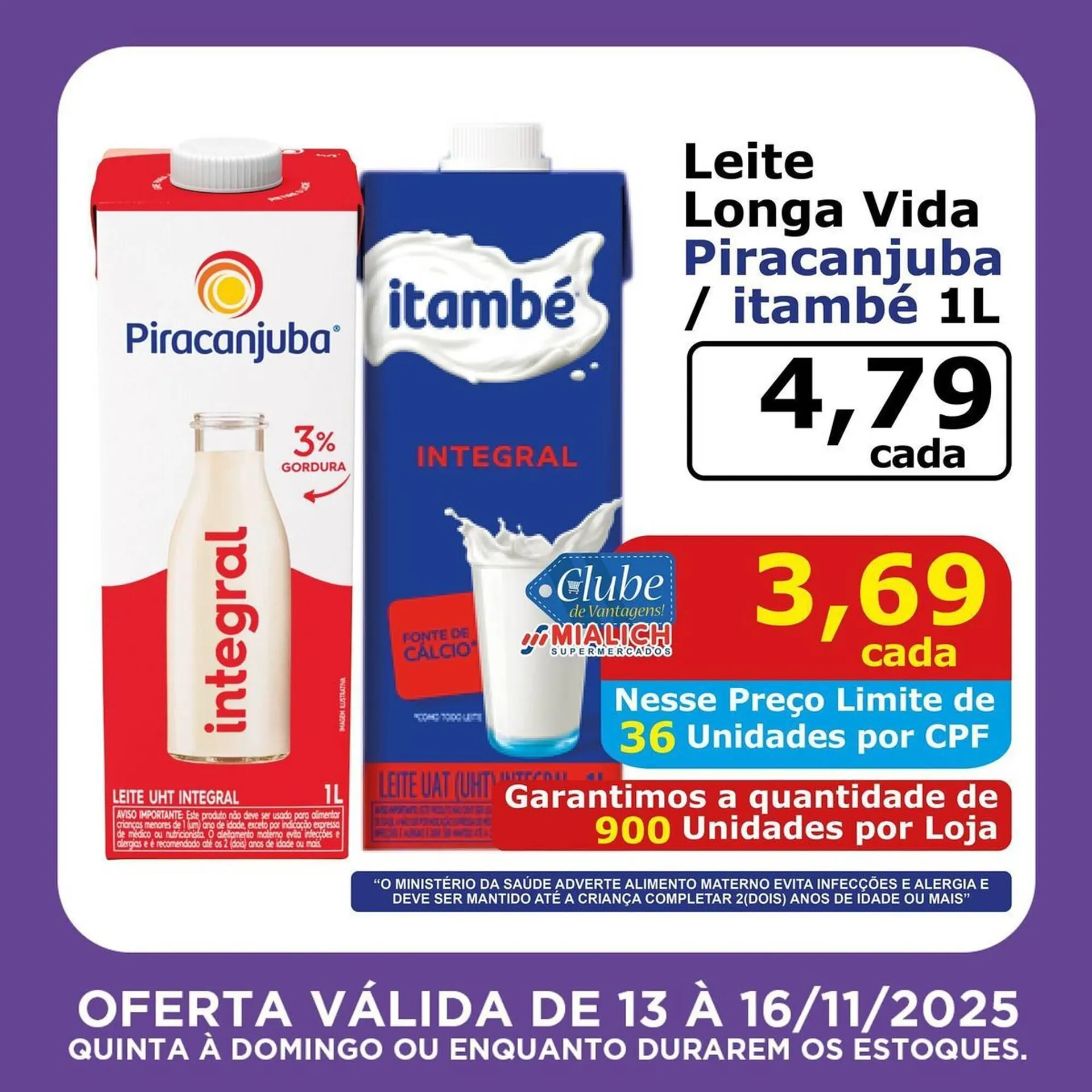 Encarte de Catálogo Mialich Supermercados 13 de novembro até 16 de novembro 2025 - Pagina 1