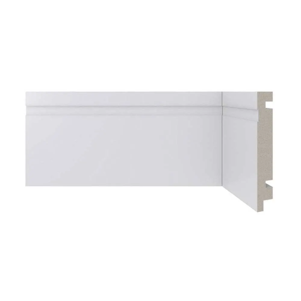 Rodapé de 10cm Moderna 2,4 metros branco Santa Luzia