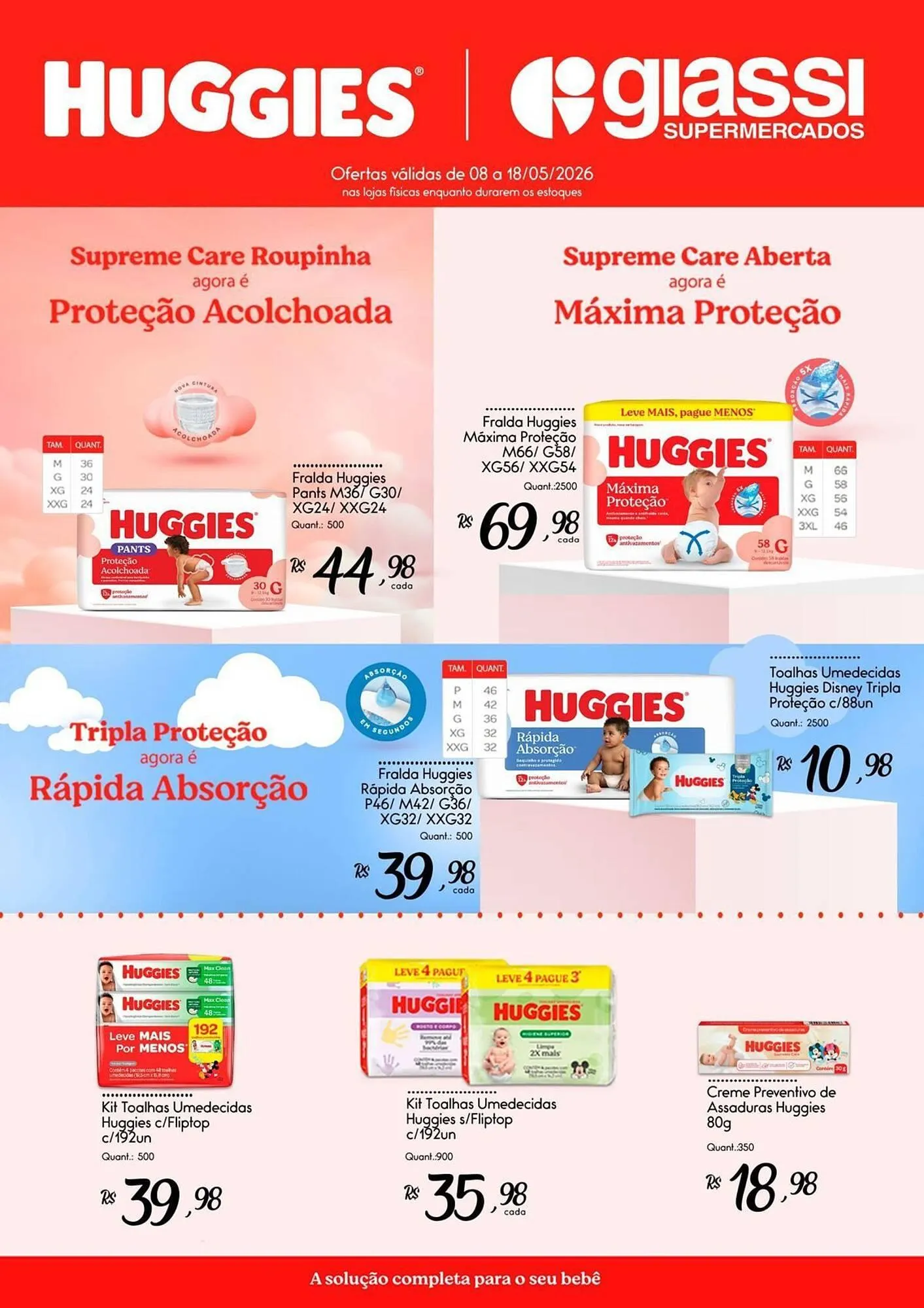 Encarte de Encarte Giassi Supermercados 8 de maio até 18 de maio 2026 - Pagina 1