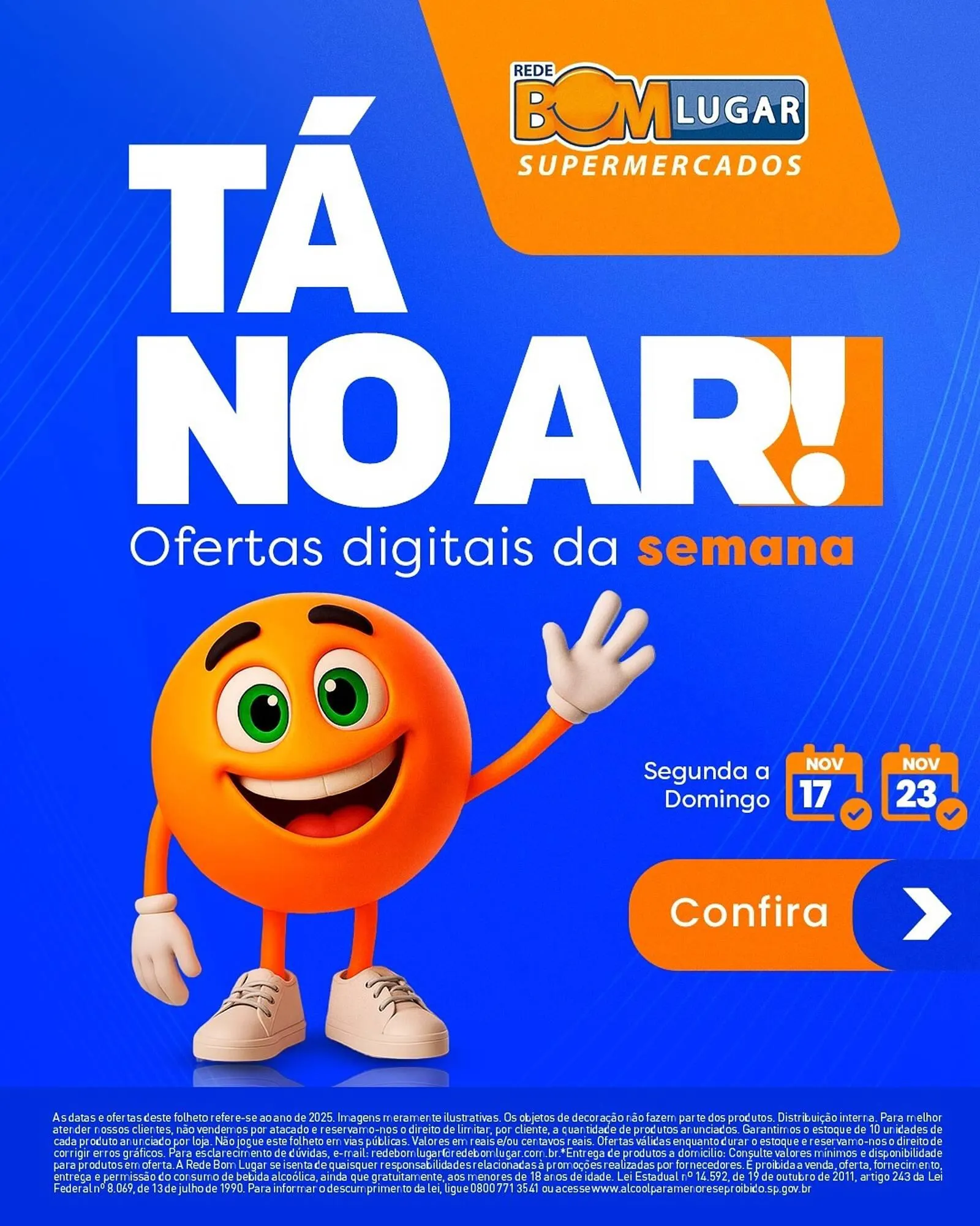 Encarte de Folheto Rede Bom Lugar 17 de novembro até 23 de novembro 2025 - Pagina 1