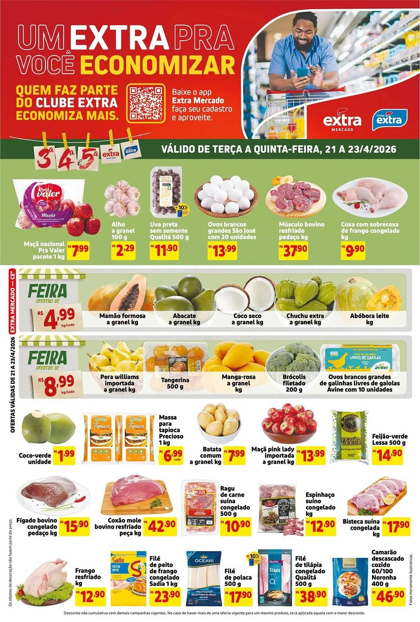 Encarte de Encarte Mercado Extra 21 de abril até 23 de abril 2026 - Pagina 1