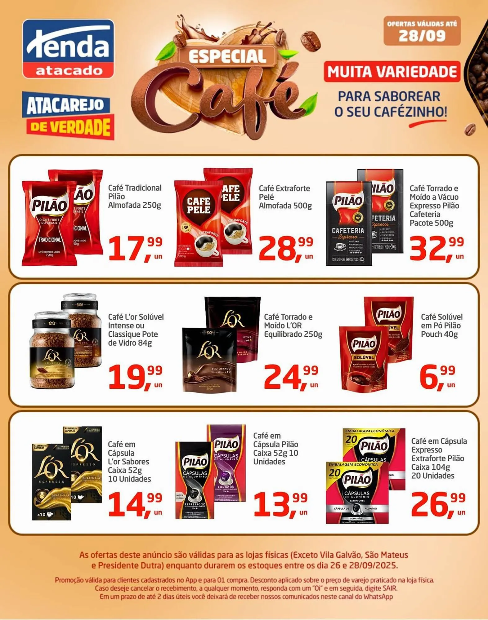 Encarte de Folheto Tenda Atacado 26 de setembro até 28 de setembro 2025 - Pagina 1