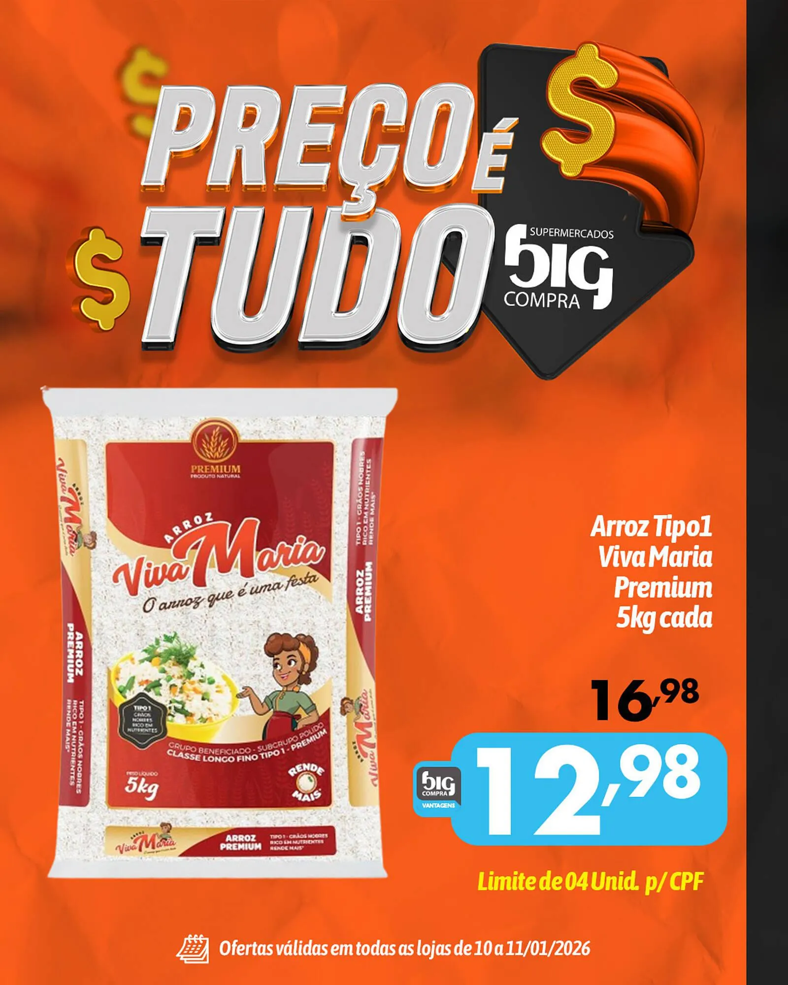 Encarte de Catálogo Supermercados Big Compra 10 de janeiro até 11 de janeiro 2026 - Pagina 1