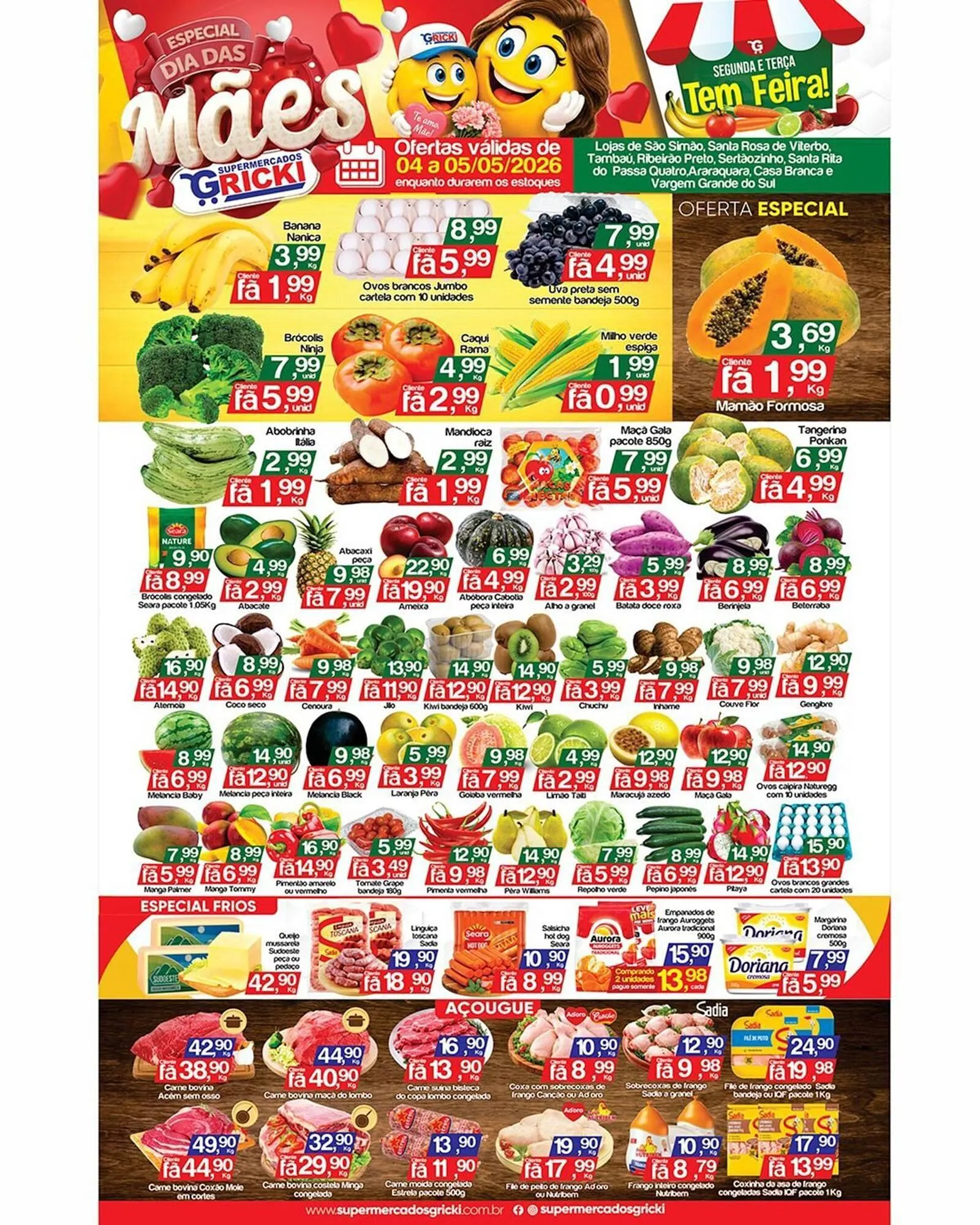 Encarte de Catálogo Supermercados Gricki 4 de maio até 5 de maio 2026 - Pagina 1