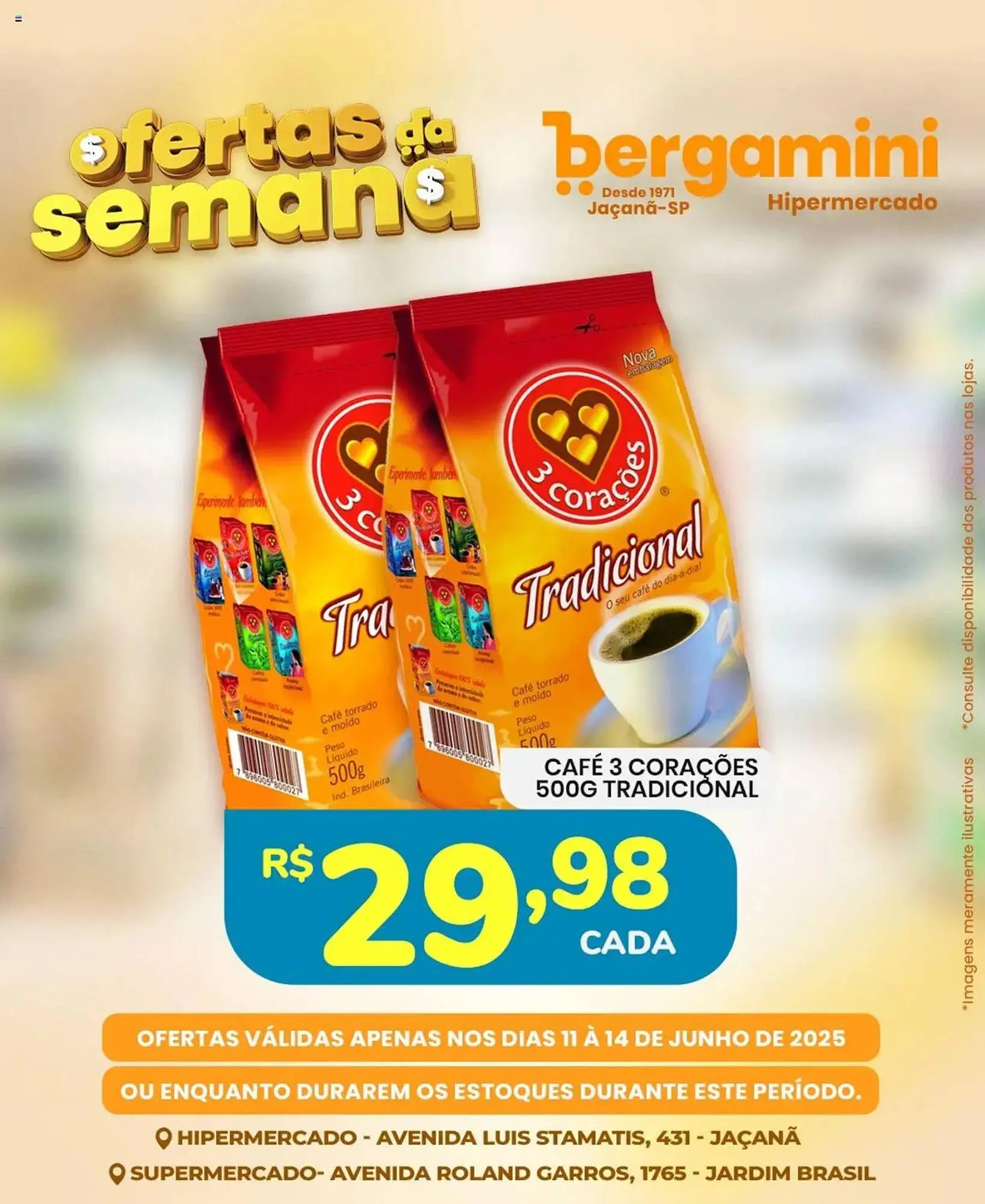 Encarte de Catálogo Supermercado Bergamini 11 de junho até 15 de junho 2025 - Pagina 1