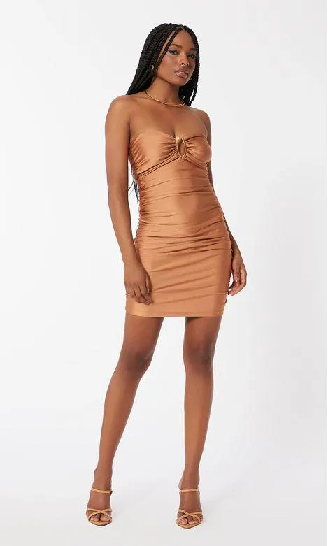 Vestido Drapeado Tqc Com Aro u Pedra - Toast