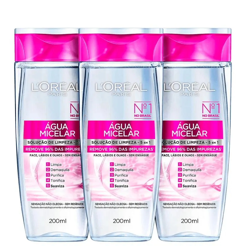 Kit L'Oréal Paris Dermo Expertise Água Micelar 5 em 1