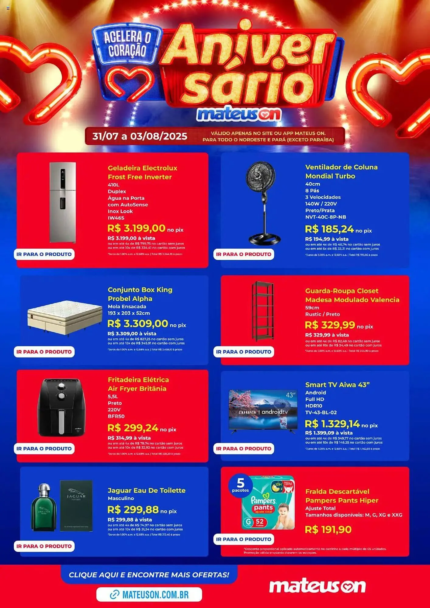 Encarte de Catálogo Supermercados Mateus 31 de julho até 4 de agosto 2025 - Pagina 1