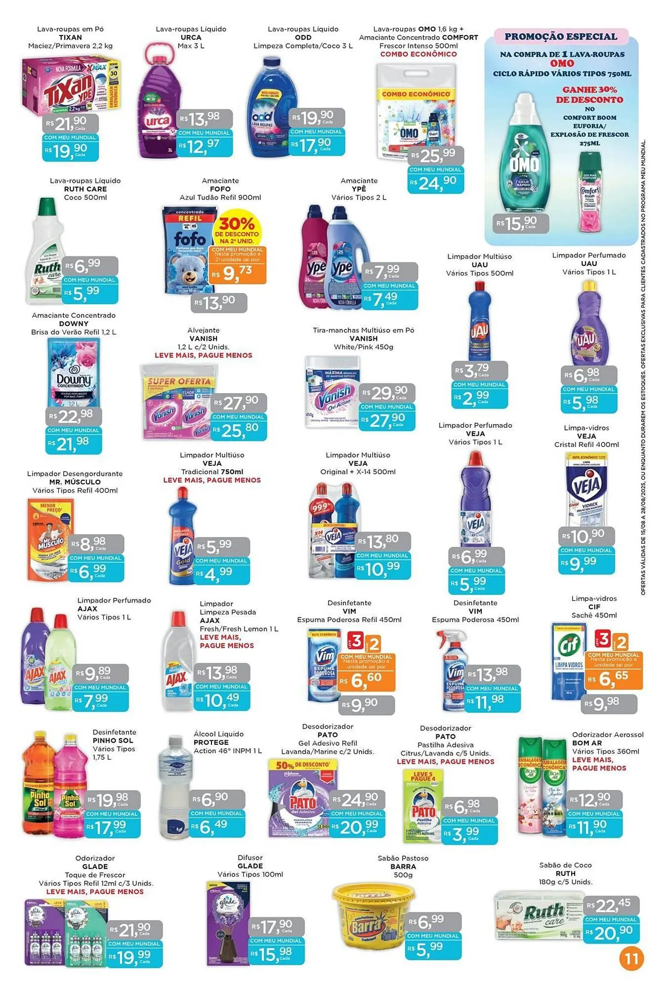 Encarte de Catálogo Supermercados Mundial 15 de agosto até 29 de agosto 2025 - Pagina 11
