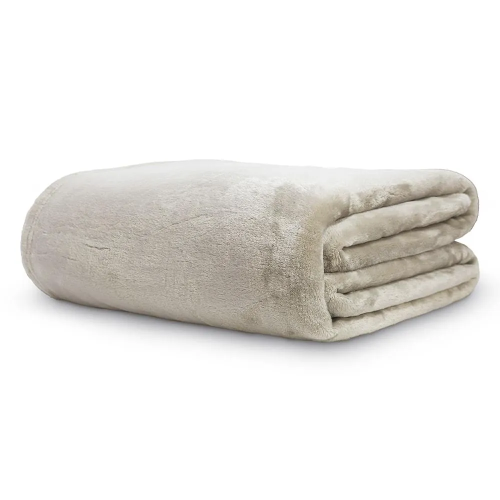 Cobertor Solteiro Velour 100% Microfibra Bege 150x220cm 112593024026 - Camesa