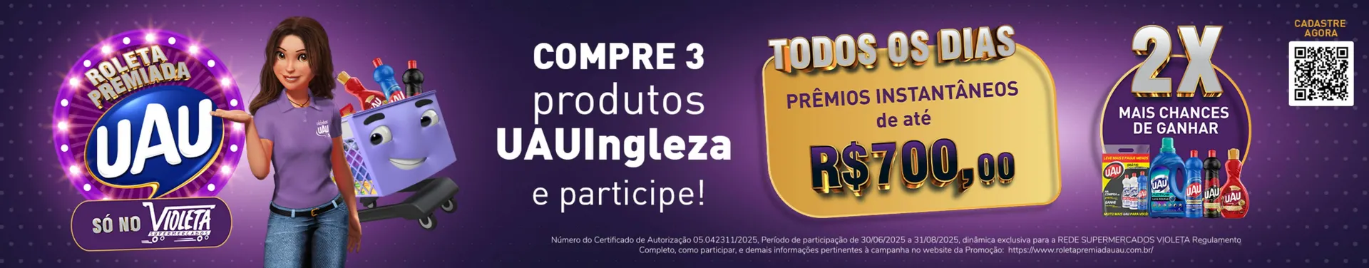 Encarte de Catálogo Violeta Supermercados 1 de agosto até 31 de agosto 2025 - Pagina 1