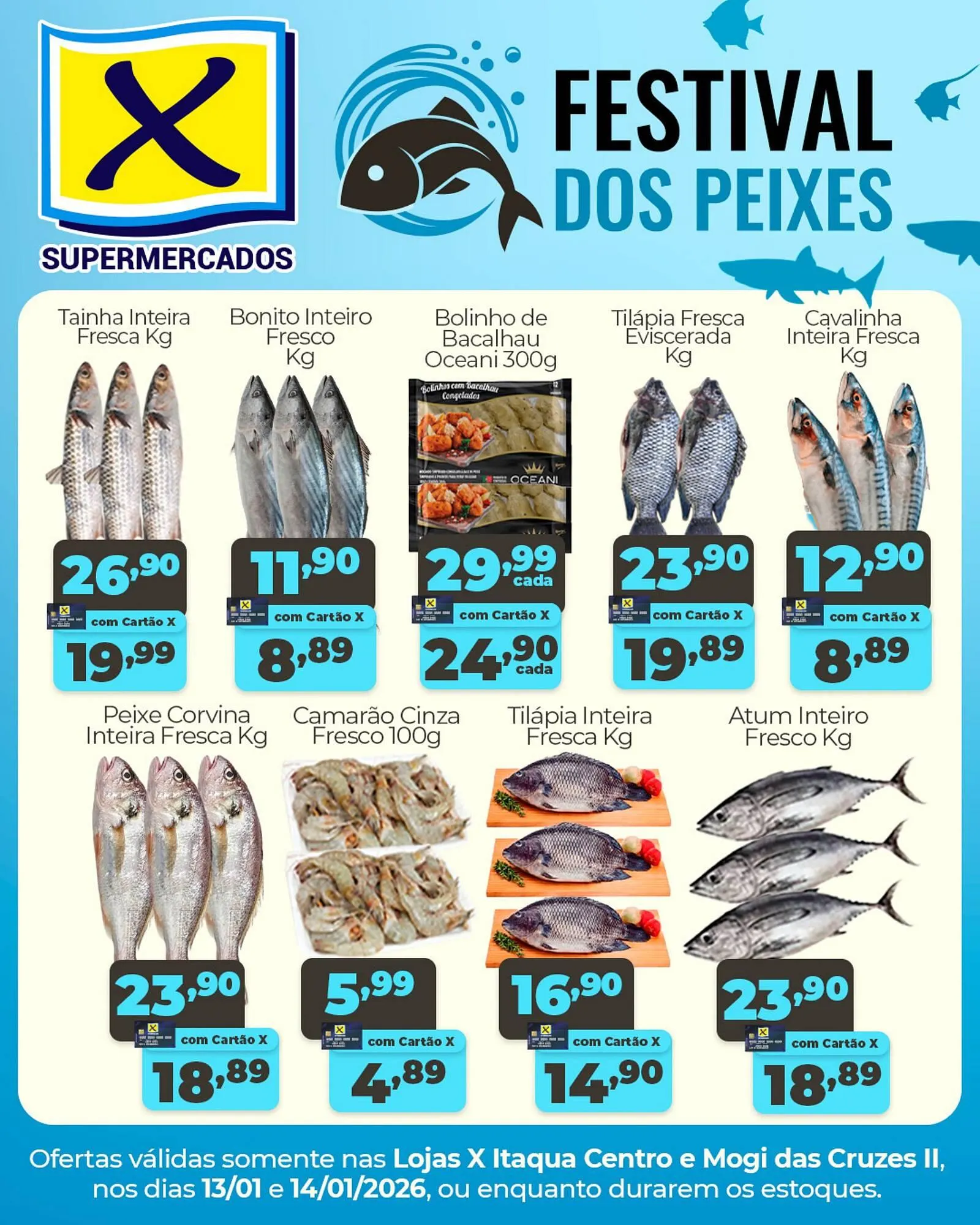 Encarte de Folheto X Supermercados 13 de janeiro até 14 de janeiro 2026 - Pagina 1