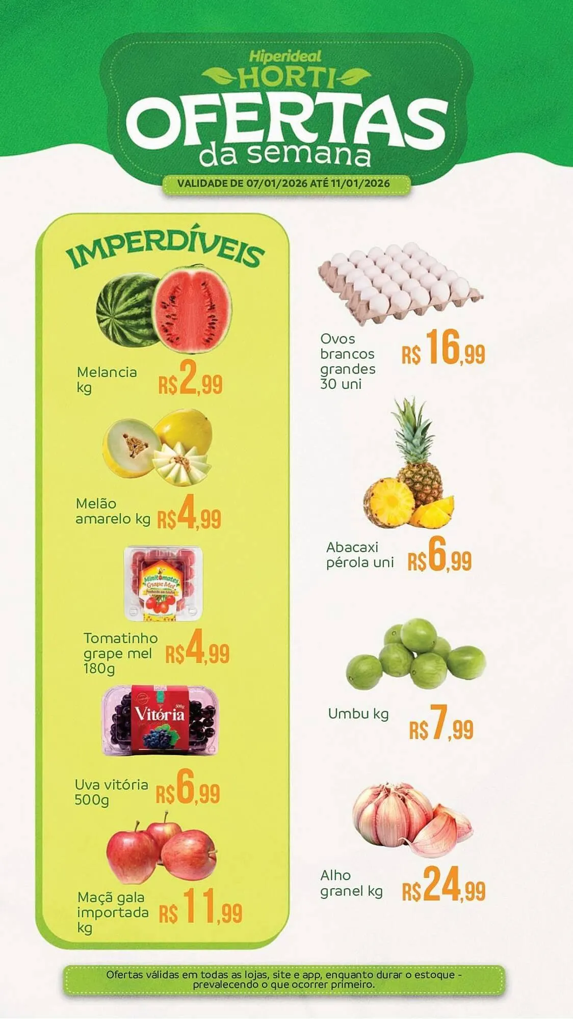 Encarte de Catálogo Hiperideal Supermercados 7 de janeiro até 11 de janeiro 2026 - Pagina 1