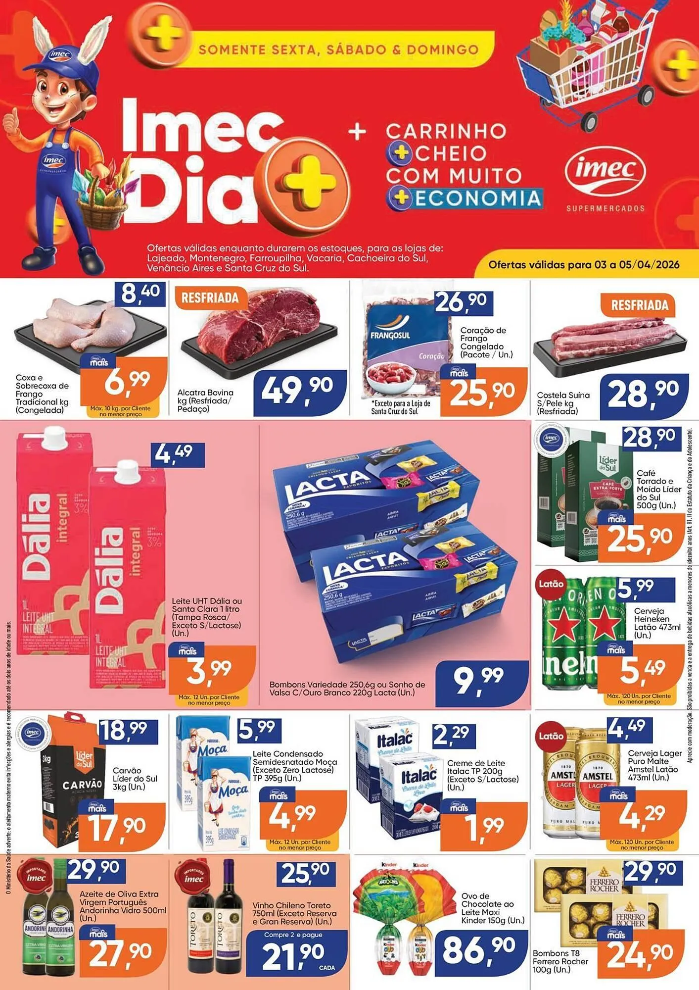 Encarte de Catálogo Imec Supermercados 3 de abril até 5 de abril 2026 - Pagina 1