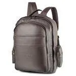 Mochila Masculina Executiva de Couro para Notebook Tradicional Marrom escuro