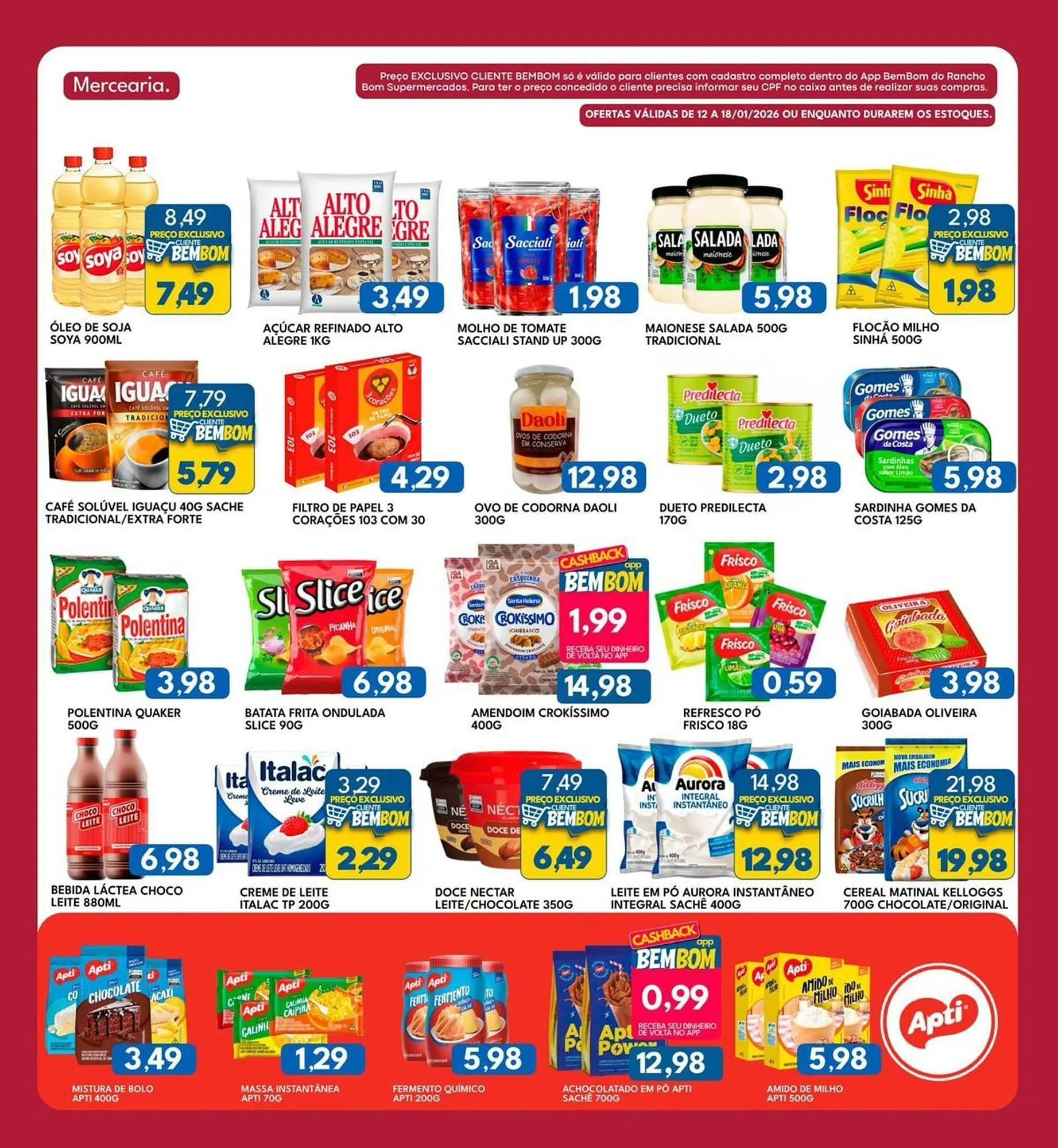 Encarte de Catálogo Rancho Bom Supermercados 12 de janeiro até 18 de janeiro 2026 - Pagina 2